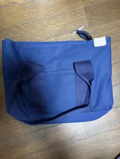 青 キャンバストートバッグ A4のファイルが入ります
