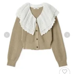 SNIDEL スナイデル　レースカラーニットプルオーバー