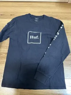 Huf ロゴプリント 長袖カットソー 黒のサムネイル