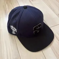 Stüssy ネイビー キャップ S刺繍