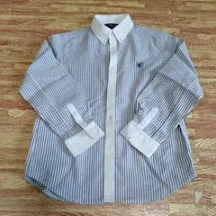 COMME CA ISM ストライプ長袖シャツ 130A