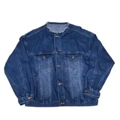 UNKNOWN Collarless denim jacket