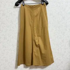 ユニクロ　リネンコットン　ロングスカート　フレアスカート