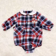 apres les cours チェック柄ロンパース 70cmのサムネイル