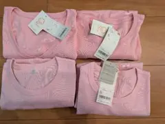 ユニクロピンクTシャツ4枚セット　新品未使用