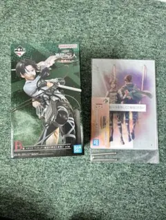 進撃の巨人 一番くじ 〜地ならし〜 B賞リヴァイ フィギュアE賞アクリルボード