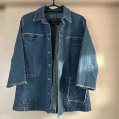 コムシコムサ　デニムジャケット フリンジ付き