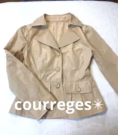 クレージュ　courreges✴︎　テーラードジャケット　美品　ベージュ　春夏秋