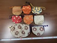 お茶道具「仕覆8点まとめて」和風布製茶道具収納袋