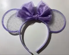 ミニーマウス カチューシャ 紫色