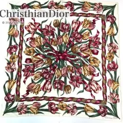 d*7様 【美品】　ディオール　スカーフ　総柄　派手　大判　絵画風　チェーン 美品】 ディオール スカーフ 総柄 派手 大判 絵画風 チェーン