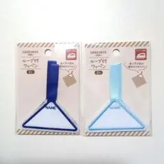 ループ付タオルワッペン 4枚青色水色