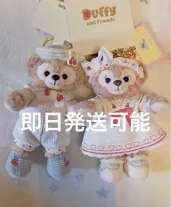 上海ディズニー さくらんぼ ダッフィー シェリーメイ キーチェーン2点