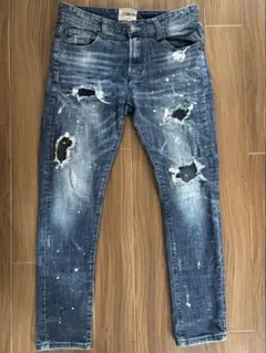 THEJMC ダメージ加工 ペイントスプラッシュ デニム ジーンズ 美品のサムネイル