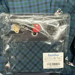 【新品未使用】familiar ファミリア　ネームホルダー　青チェック　XB