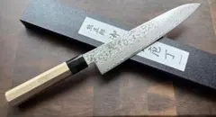 堺打刃物 助松 切付 三徳 180mm 包丁 青鋼 和包丁 未使用 水牛柄