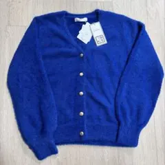 しまむら・タグ付き　カーディガン　青　M