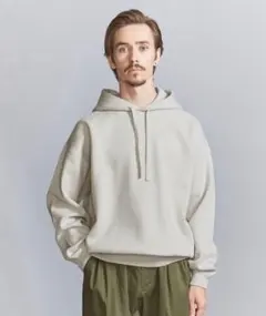 BEAUTY&YOUTH ライトグレー フード付きパーカー