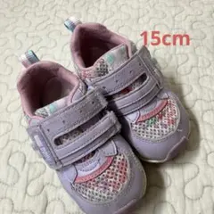 MOON STAR パープル キッズシューズ　15 スニーカー