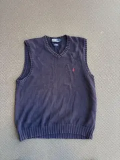 90s RALPHLAUREN ニットベスト ネイビー
