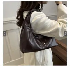 【GRL】ワンハンドルレザーバッグ ブラウン