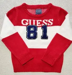 GUESS 赤白 刺繍 セーター　サイズ４