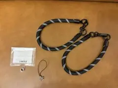 LAKOLE 編み込みストラップ ブラック　2個セットのサムネイル