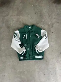 SELF MADE 緑と白のスタジャン Lサイズ