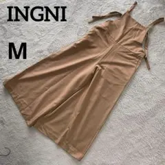 イング　INGNI オールインワン　サロペット　オーバーオール　茶　M