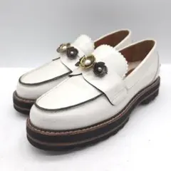 【ほぼ未使用品】COACH コーチ ローファー ホワイト クロコ 24cm相当 2025年最新】COACH レディース ローファー・革靴の人気アイテム - メルカリ