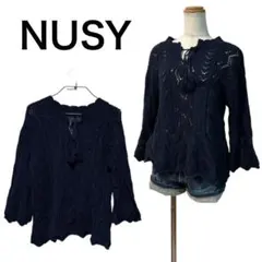 NUSY♡透かし編みニット　鍵編みニットのサムネイル