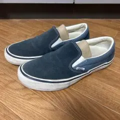 VANS スリッポン プロ　ネイビー スエード キャンバス