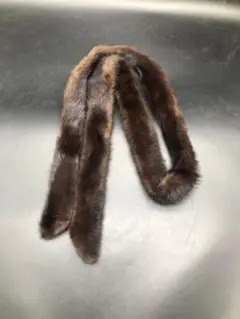 ミンクファー マフラー　ビンテージ ブラウン
