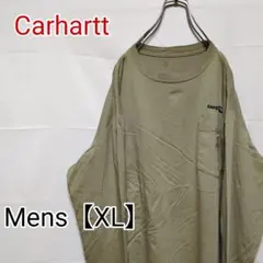 J88【US輸入】Carhartt　ロンT【メンズXL】グレーベージュのサムネイル