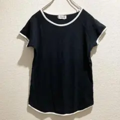 【イマージュ】美品　Tシャツ　半袖　バイカラー　コットン　綿100%　日本製のサムネイル