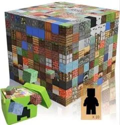 マイクラ風 マグネットブロック 210個 ミニフィグ10体 専用収納ボックス