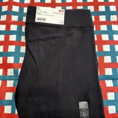 新品／UNIQLO ウルトラストレッチ リブレギンスパンツ L ブラック