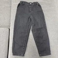デニムパンツ 120 黒 グレー ウエストゴム キッズ 男の子 女の子