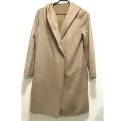 訳あり　スエード調　フード付きコート