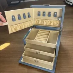 ジュエリーボックス　Francfranc アクセサリーケース　ブルー