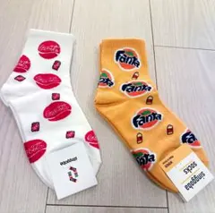 韓国靴下　 コカ・コーラ＆ファンタ ロゴソックス