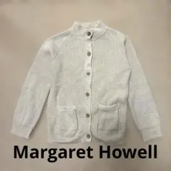 マーガレットハウエル　カーディガン　ウールリネン　ニット　長袖　ベージュ
