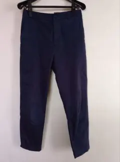 ネイビー スリムフィット カジュアルパンツ サイズM