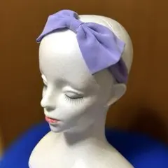 ラベンダーライトパープル　シフォンヘアバンドのサムネイル