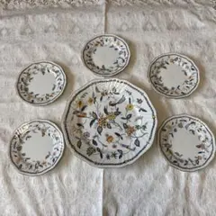 NARUMI ナルミ　プレート　ケーキ皿　 金彩　ケーキ皿6点セット　箱入り