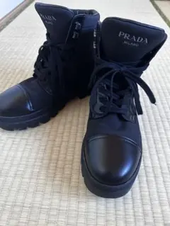 PRADA プラダ Re-Nylon レースアップ ワークブーツ 36 - メルカリ