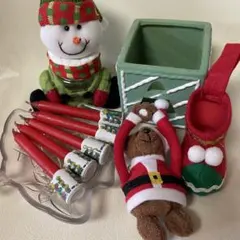 クリスマス　クリスマスツリー　プレート他　飾りつけ　置き物