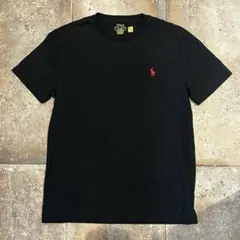 ポロラルフローレン Tシャツ 黒 ポニー 刺繍 サイズM 現行QRタグ