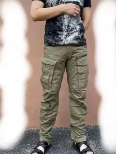 G-STAR RAW カーキ 多ポケットパンツ 27/32