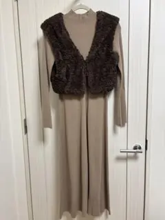 SNIDEL ワンピース　ロングワンピース　ベスト　ニットワンピース